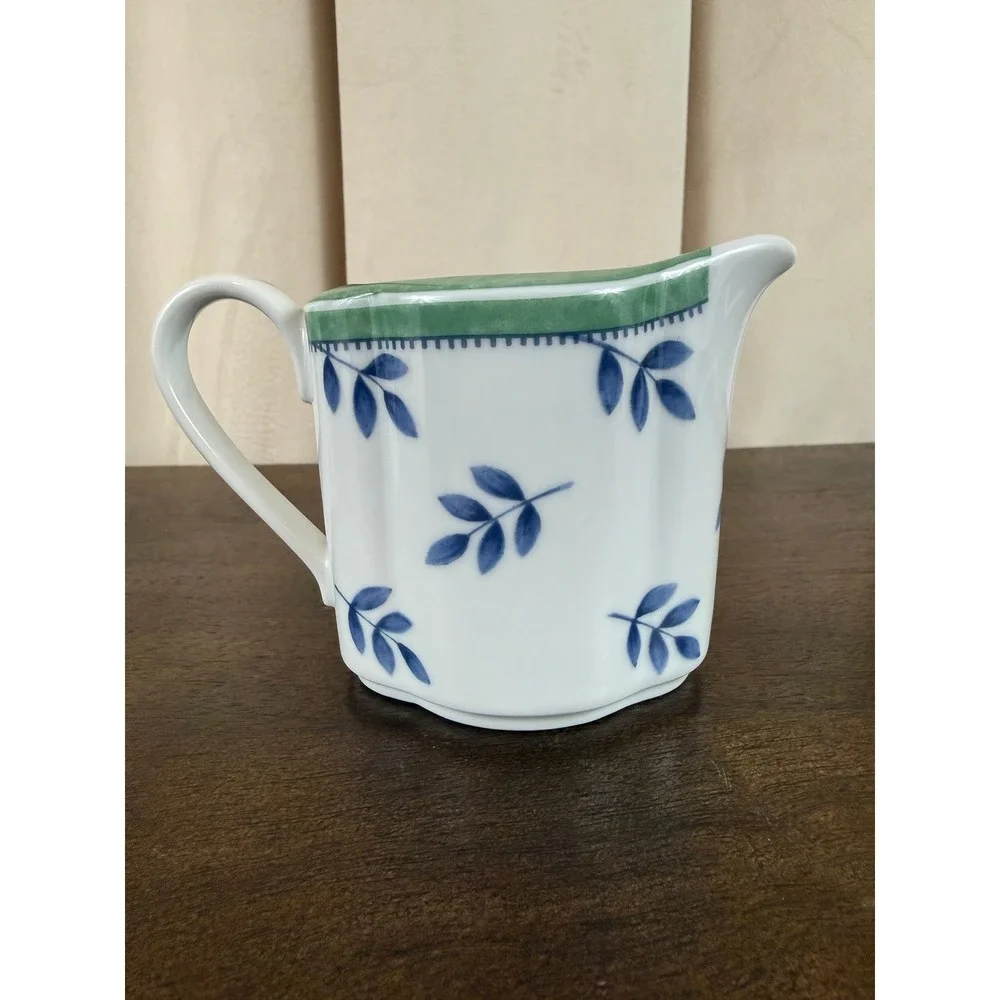 Vintage Villeroy and Boch Switch 3 Pattern Creamer‎ and Lidded Sugar Dish Set